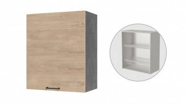 Шкаф кухонный настенный 1 дв. с сушкой 500 мм. (Лофт)